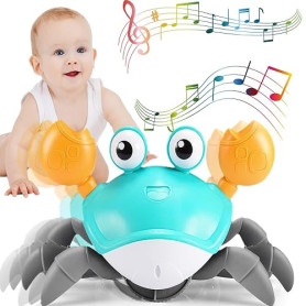 ZZQVIP Crabe Qui Marche Bebe, Jouet Enfant 1 2 3 4 Ans, Jouets D'éducation Précoce en Musique, Idées Cadeaux pour Bébé de 3 à 12