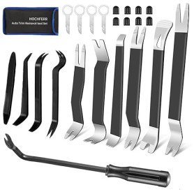 Hochferr Métal 24 Pièces Outils pour Garnitures Outils Démontage Outillage Carrosserie pour Panneau Accessoires Porte Autoradio