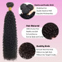 Tissage Bresilien Cheveux Humain Kinky Curly Bundles Meches Tissage Naturel Bouclés 100% Unprocessed Virgin Hair Extensions Natu