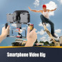 Zeadio Stabilisateur vidéo Portable pour caméra d’Action avec Support vidéo pour Smartphone pour Tous Les Types de caméras, camé