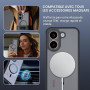 Effcotuo Magnétique Coque pour Xiaomi POCO X8 Pro 5G Case avec MagSafe avec Verre Trempé Protection écran Anti-Chute Silicone So