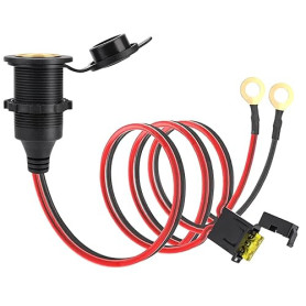 Dongge Prises Allume-Cigare puissance élevée Prise DC fixable Imperméable Marine Grade étanche pour Bateau Moto Voiture Câble de