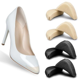 COMNICO Lot de 4 paires de coussinets de rembourrage pour chaussures trop grandes, en mousse souple, respirantes, pour gros orte