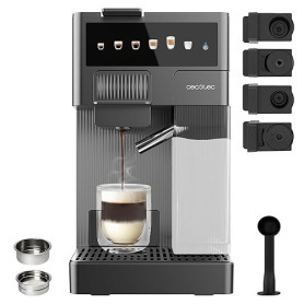 Cecotec Cafetières à Capsules FreeStyle Latte T. Cafetière multifonctionnelle Nespresso,Dolce Gusto,Café en Poudre et K-fee,1350
