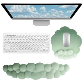 YYTECH Nuage Repose Poignet Clavier et Souris, Cloud Repose-poignet, Tapis de Souris Ergonomique avec Reposes-poignets, Support
