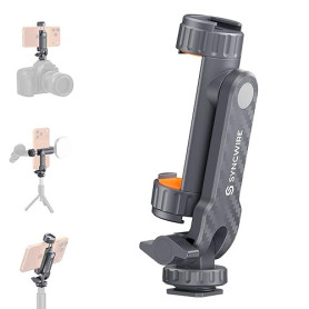 SYNCWIRE Adaptateur Trepied Smartphone, Support Telephone pour Trepied avec 2 Sabots Froids, Base Combinée avec Vis 1/4" et Supp