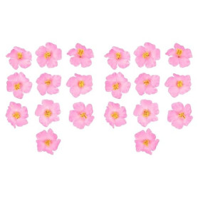 HOMSFOU Lot de 20 Fleurs d'hibiscus artificielles - Fleurs de Table d'hibiscus - Faux Roses - Bandeaux hawaïens - Fleurs artific