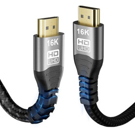 CAKOBLE Câble HDMI 2.2 1.5m | 96Gbps Ultra Rapide16K@60Hz, 8K@240Hz, 4K@480Hz |for cable hdmi 2.1 eARC, HDR10+, Dynamic HDR, HDC