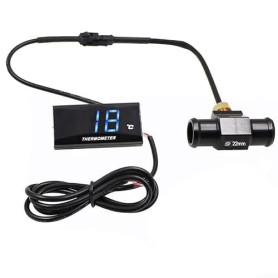 Jauge de température d'eau numérique pour moto avec capteur hygromètre pour véhicules DC 12 V, kit thermomètre étanche pour moto