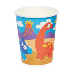 Baker Ross Gobelets Enfants en Carton motif Dinosaure - Lot de 10, Decoration Anniversaire Enfant (FC979), Gobelets en Papier