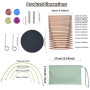 Lot de 13 Paires Aiguilles à Tricoter Circulaires Interchangeables, Kit de Tricot pour Débutants et Professionnels, Facile à Uti