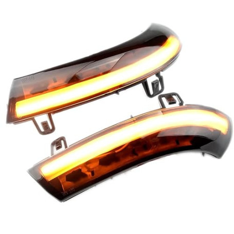 WEPARTICULAR Clignotant dynamique rétroviseur avec lentille fumée clignotant LED clignotant clignotant compatible avec Volkswage