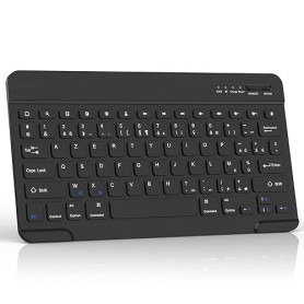 AMZBOSS AZERTY Clavier sans Fil pour iOS,Android et Windows,Clavier Bluetooth Tablette Compatible avec iPhone,iPad,Samsung,Lenov