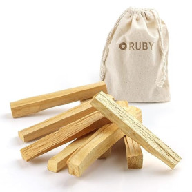 RUBY - Encens Naturel Palo Santo XL Bois de Rose véritable sacré Naturel du Pérou à brûler (50g)
