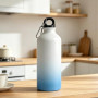 MR.R Bouteille de sport vierge en aluminium pour sublimation - 600 ml - Bleu et blanc - Pour impression par sublimation