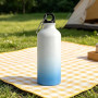 MR.R Bouteille de sport vierge en aluminium pour sublimation - 600 ml - Bleu et blanc - Pour impression par sublimation