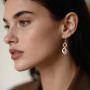 ALEXCRAFT Boucles d'OreilleFemme Perles Argent 925/Or Pendante Longues, Plaqué Or 14 Carats, Cadeaux Bijoux