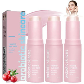 3 Pcs Stick Fraicheur Regard Respire Stick Yeux Crème Pour Les Yeux à La Rose Musquée L'églantier Hydratant Et Nourrissant Attén