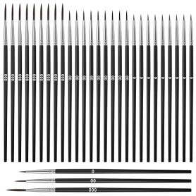 Giantree 30 pinceaux Fins, pinceaux pour Peinture par numéros de précision, Professionnels à Pointe Fine pour Acrylique Aquarell