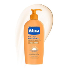 MIXA - Autobronzant - Lait Corps Nourrissant Effet Soleil - Hâle Doré Progressif 24H - Beurre de Karité & Huile d’Abricot - Peau