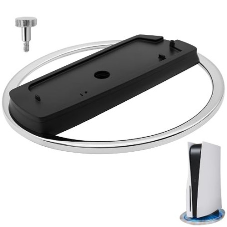 Ailah Support Vertical Compatible PS5/PS5 Slim/PS5 Pro, Socle Stable à Patins Antidérapants, Base Antidérapante Support, Flux d’