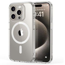 ESR Coque pour iPhone 15 Pro, Compatible avec MagSafe, Protection Militaire, Anti-jaunissement, Dos Anti Rayures, Coque Magnétiq