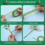 3 Rouleau Floratape Fleuriste (27m/Rouleau)＋100 Tige Fleur Artificielle,pour Bouquets de Fleurs Travaux Manuels Floraux