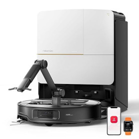 roborock Saros Z70 Robot Aspirateur 22 000Pa, Bras Mécanique OmniGrip, Châssis AdaptiLift, FlexiArm Riser, Système Autonome Star