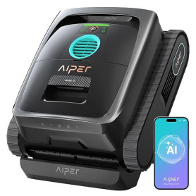 AIPER (Nouveau 2026) Scuba V3 Robot Piscine Fond et Parois avec Vision par IA, Aspirateur Piscine sans Fil Léger avec App, Aspir