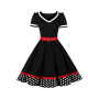 AXOE Femme Robe Vintage Année 50 Pin up Rockabilly Cocktail