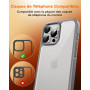 TOCOL Protection Caméra pour iPhone 15 Pro Max, iPhone 15 Pro, Résistant aux Rayures, Antichoc, Anti-Buée, Installation Facile, 