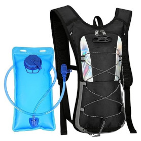 Sac à Dos d'Hydratation Running avec Vessie d'eau 2L & Filet à Casque, Sac Léger Respirant pour Trail, Randonnée, Cyclisme VTT,
