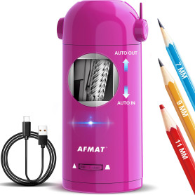 Taille-crayon électrique entièrement automatique avec réservoir, pour crayons de 7 à 11,5 mm, portable et sûr, rechargeable pour