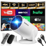 [App intégrée & 2026 Upgraded] Vidéoprojecteur 2026 Rétroprojecteur Portable Mini Projecteur Dual Contrôle WiFi 6 BT5.2 Supporte