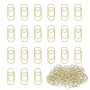 130 Pcs trombones en forme de cœur doré, Creative Metal Paper Clips, Petit Trombones Ovales,Office,Book, Document, Photo