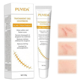 20g Cicatrice gel, Baume pour cicatrices, Crème apaisante, Favorise la réparation des peaux abîmées et asséchées, pour une peau