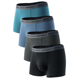 DAVID ARCHY sous-vêtements Hommes en Coton Boxeur Ajusté Slips Caleçons Pantalons de Nuit Doux et Respirants Lot Multiple