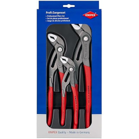 Knipex Jeu de pinces Cobra Jeu de pinces multiprises, 3 outils, 150 à 300 mm, autobloquante, set de pinces, multiprises, 00 20 0