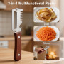 3 en 1 Éplucheur de légumes multifonction, 3 Pièces Éplucheur Multifonction en Acier Inoxydable, Versatile Peeler Coupe-Légumes 