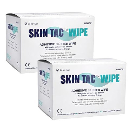 Skin-Tac TM Lot de 2 lingettes adhésives pour barrière 50 pièces