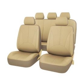JNNJ 9 Pièces Housses de Siège Avant et Arrière, Ensemble complet de Voiture Imperméables Cuir, Housses De Siège De Voiture En C