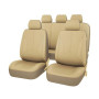 JNNJ 9 Pièces Housses de Siège Avant et Arrière, Ensemble complet de Voiture Imperméables Cuir, Housses De Siège De Voiture En C