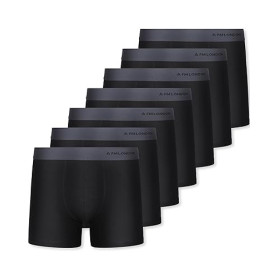 FM London Lot de 7 Boxers, Boxer pour Homme, Caleçon pour Homme sans Étiquette, Riche en Coton, Respirant, Doux et Extensible