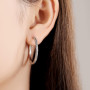 MISEFF Boucles d'oreilles créoles en argent sterling 925 hypoallergéniques pour femme - Bijoux minimalistes pour le quotidien