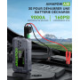 Booster Batterie Voiture 12V 9000A, Démarreur Portable pour Essence & Diesel Jusqu’à 12L, Jump Starter avec Compresseur 160 PSI,