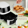 Healifty Panier De Friteuse À Air Carré En Acier Inoxydable 8.07X8.07X2.56In Avec Poignée Ergonomique Accessoire De Cuisson Pour