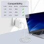 100W USB C Rapide Chargeur Compatible avec MacBook Pro 16/15/14/13 Pouces Air 15/13 Pouces 2024-2018 et Tous Les périphériques U