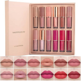 Ensemble de maquillage de rouge à lèvres, pigments intenses, ensemble de cadeau de maquillage pour les lèvres longue durée imper