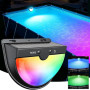 PoolLeader 2026 Lumiere Piscine Solaire, Éclairage Piscine Sans Fil pour Piscines Hors Sol Métalliques, Lumiere LED Piscines ave