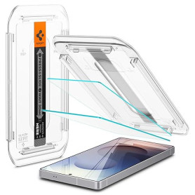 Spigen Glas.tR EZ Fit Verre Trempé pour Samsung Galaxy S25 Ultra, 2 Pièces, Installation Facile, Résistant aux Rayures, Dureté 9